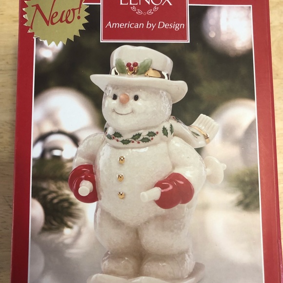 Lenox 2014 Annual Christmas Holiday Skiing Snowman Figurine - Picture 5 of 6